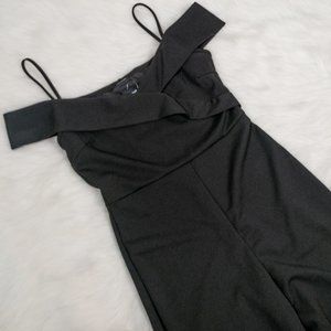 Rue 21 Black Cold Shoulder Jumpsuit